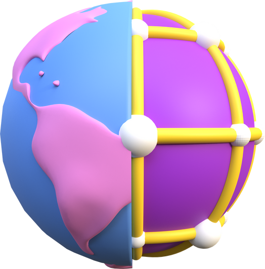 3D Virtual World Illustration